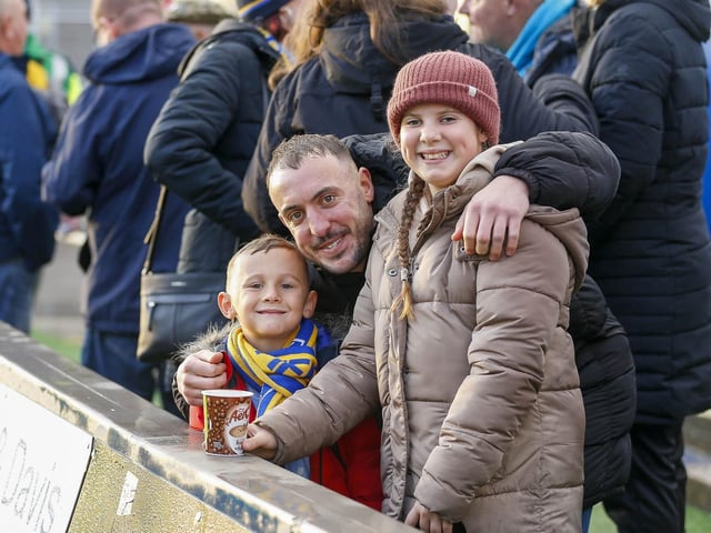 Mansfield Town fans who watched the 1-0 win at Barrow.