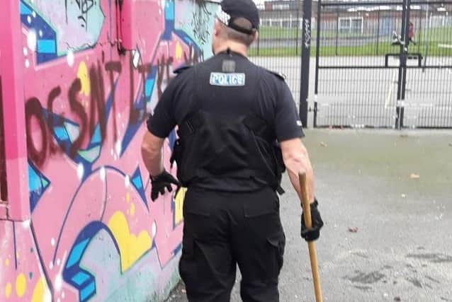 Police searched for hidden weapons that could be used in future offences in Sutton Lawn and Titchfield Park.