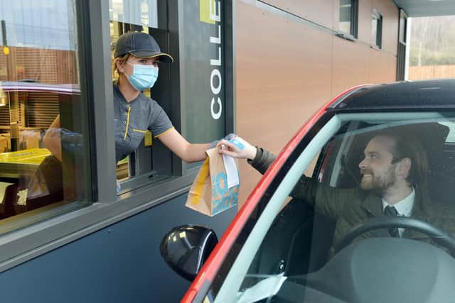 Employee Jessica Roberts at the new McDonald's at Sherwood Oaks Business Park in Mansfield.