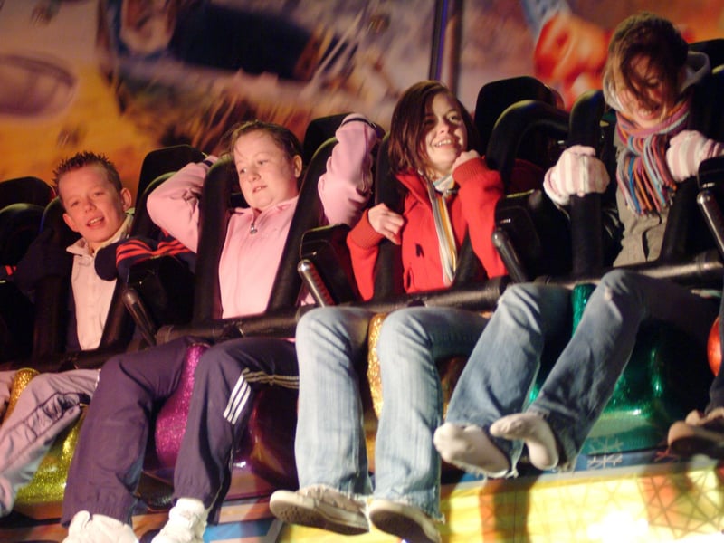 Fairground fun in 2006 at Mansfield Portland College bonfire and firework display.
