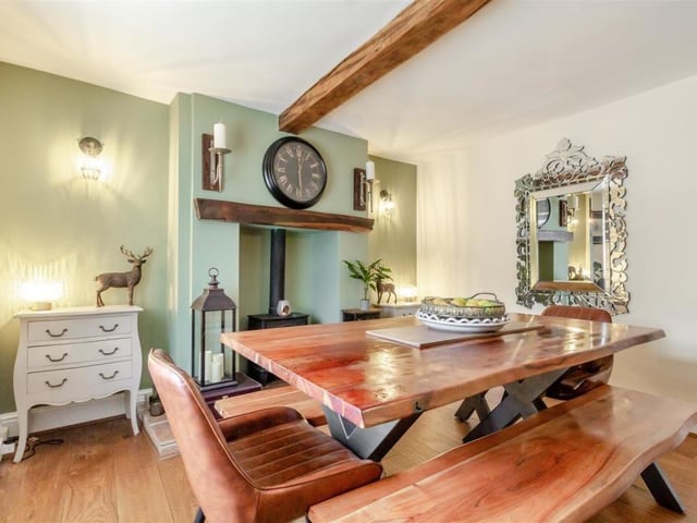 It has to be said there is a certain amount of rustic charm about the dining room at the £585,000 house.