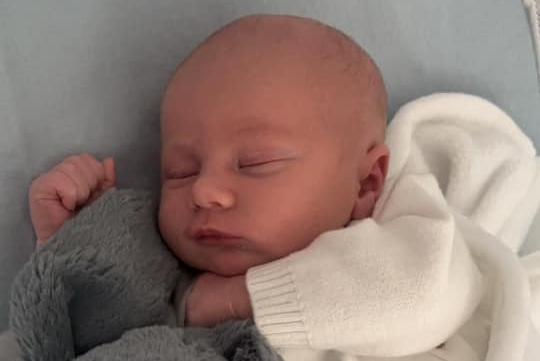 This photo of Riley Sims, who is only two weeks old, was sent to us by Kristie Vardy
