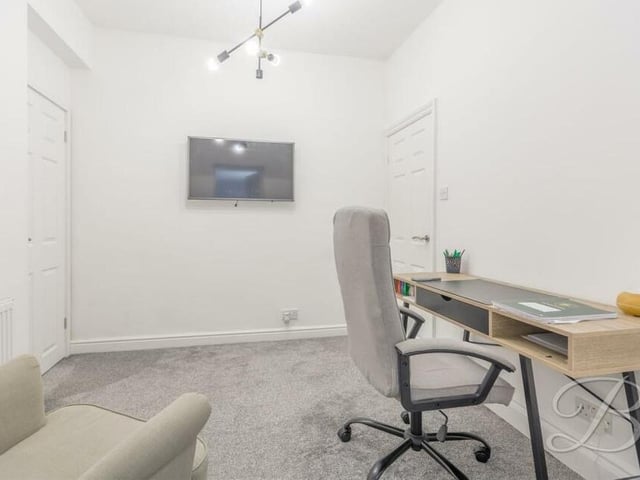 Here is the handy office space, which can be accessed from the second bedroom. Ideal for anyone working from home or studying for exams.