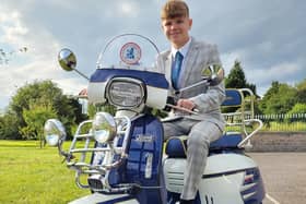 This young man will certainly be remembered for his grand entrance at Meden School's prom.
