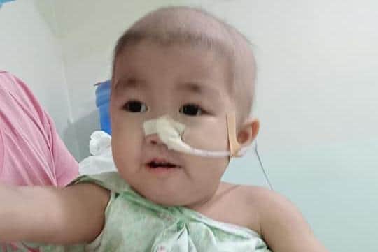 Baby Ryzy, who is currently undergoing more intensive chemotherapy.