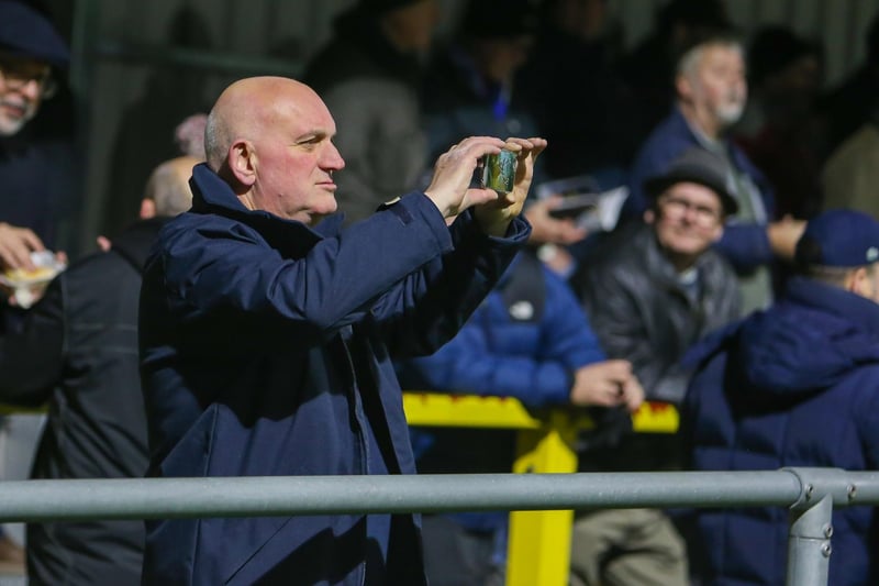 Travelling Mansfield fans at Sutton Utd. Pic : Chris Holloway / The Bigger Picture.media