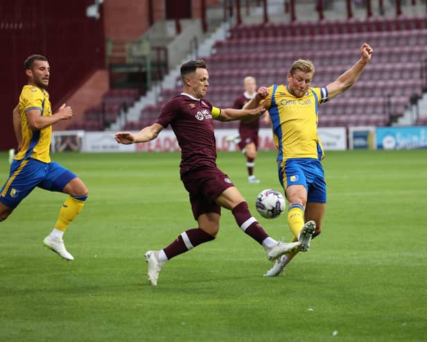 Action from Stags' win at Hearts tonight.