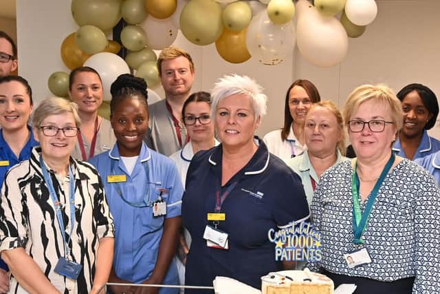 The Surgical SDEC team at an event to mark the unit welcoming its 1,000th patient.