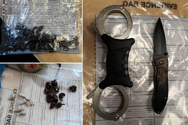 Some of the drugs and paraphernalia recovered during various arrests made by the police recently - Picture: Ashfield Police: Kirkby in Ashfield, Sutton in Ashfield and area/Facebook