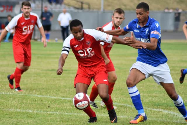Former Mansfield Town midfielder Jon D'Laryea, who is back at AFC Mansfield.