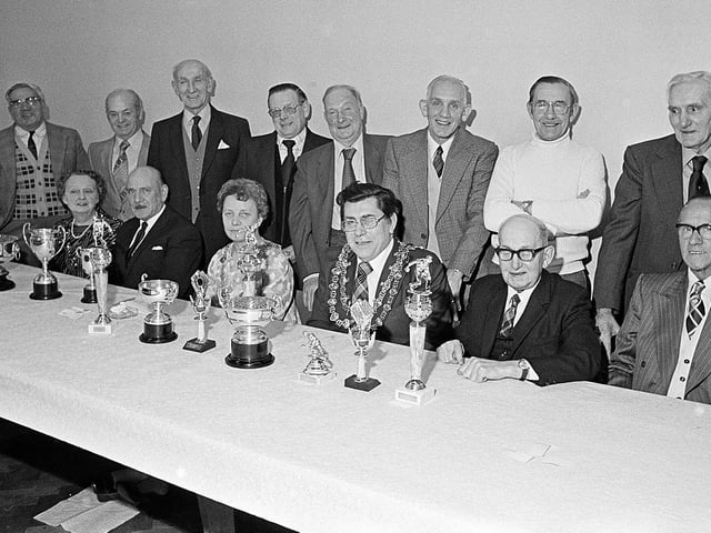 A presentation at Mansfield Bull Farm Bowling Club in 1980.