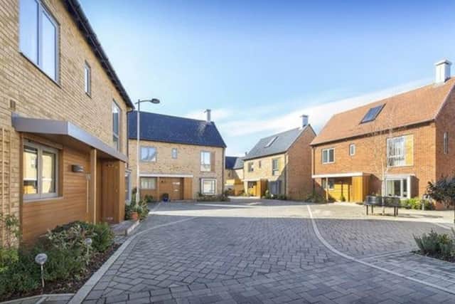 A CGI image showing how the new houses might look.