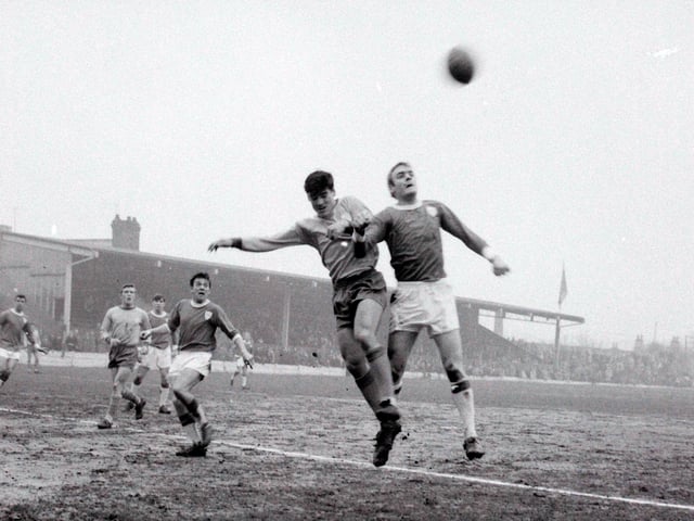 Peter Morris in action for Stags v Swindon on 16 April 1966.