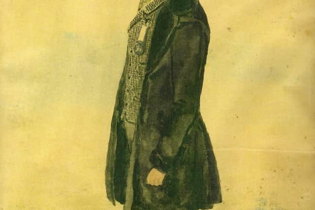 John Simmonds a veteran of the battle of Trafalgar and Black Greenwich pensioner c.1784-1858, Picture: courtesy of the family of John Simmonds