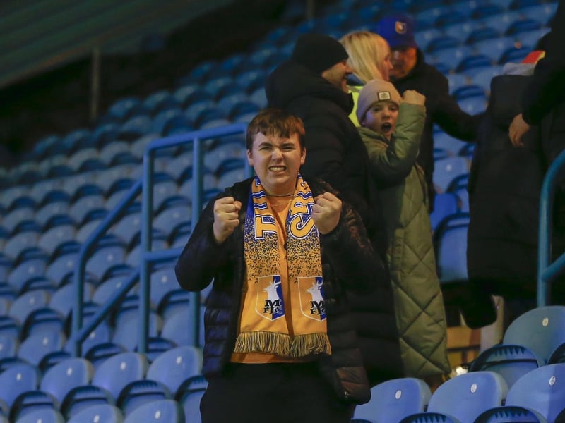 Mansfield Town fans ahead of the big win at Carlisle United.