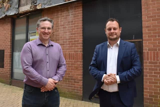 Coun Matthew Relf, Ashfield Council cabinet member for regeneration and planning, left, and Coun Jason Zadrozny, council leader.