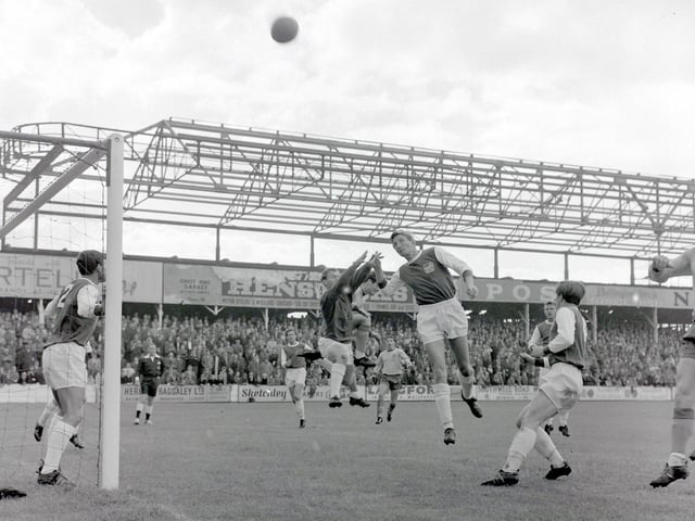Stags v Brighton in August 1965 as the new West Stand takes shape.