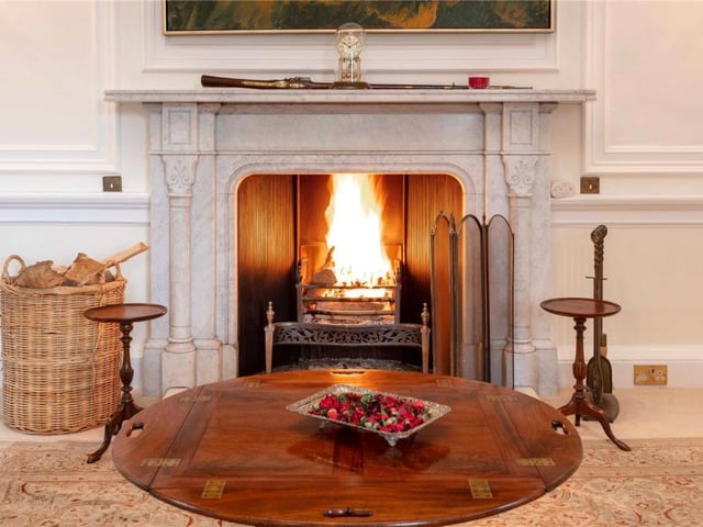 Drawing room fireplace.