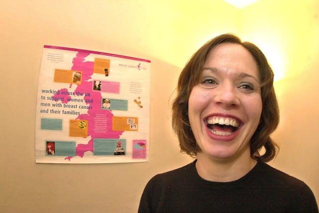 Melanie Larder at the Breast Cancer Care, Sheffield in 2002