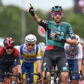 Belgium's Jordi Meeus of Team BORA celebrates winning the Nottinghamshire stage at last year's Tour of Britain. Photo: Will Palmer/SWpix.com