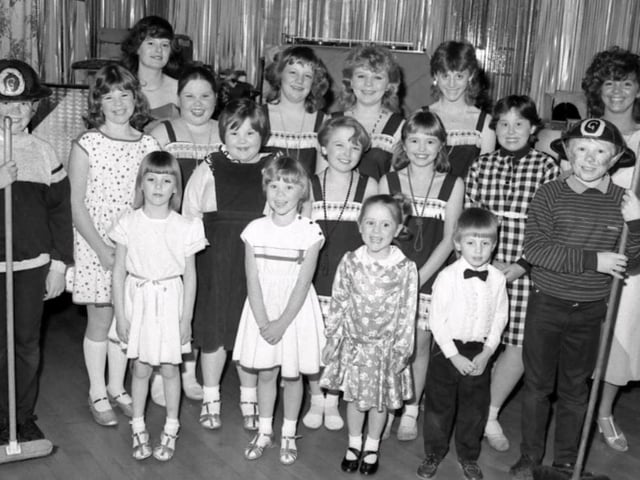 Performers from Morven Park's dancing show in 1986.