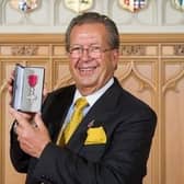 Company chairman of AW Lymn, Nigel Lymn Rose receives his MBE