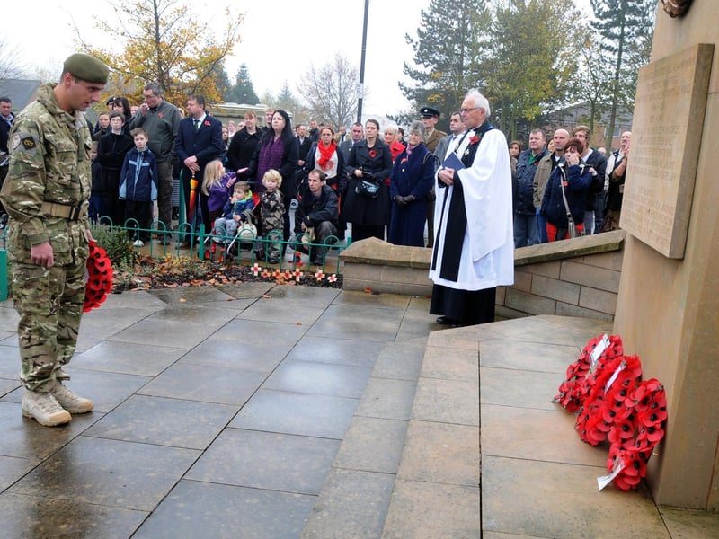 Mansfield Remembrance Day in 2011. A wreath layed by the Mercians.