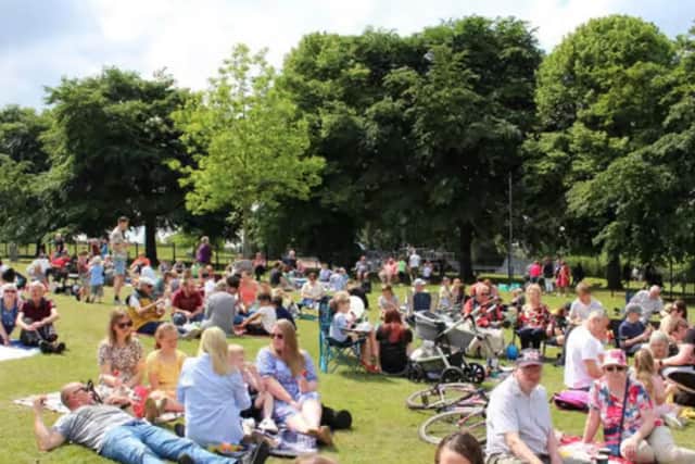 Yeoman Hill park during Jubilee celebrations, 2022.
