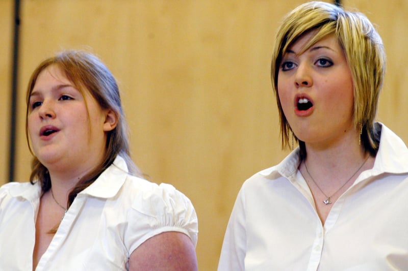Mansfield Music & Drama Festival at the Crescent Centre in 2007 picture shows Nicola Vardy and Bryony Houldsworth.