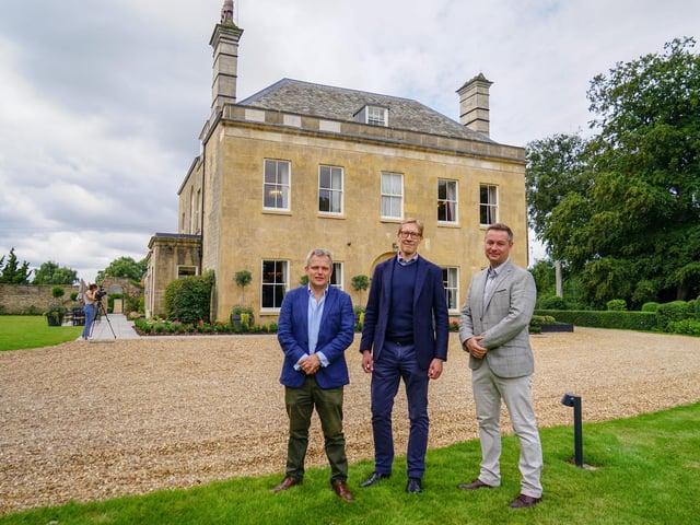 First look around the complete transformation of Grade-II listed 18th Century Cuckney House on the Welbeck Estate. Nigel Porter property and rural estates director, Ian Goodwin chief exec Welbeck estates company and Ross Owen hospitality manager.
