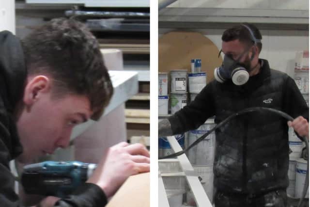 Archie Mellor (left) and Robbie Savage are both apprentices with Doorcerts. Photos: Submitted