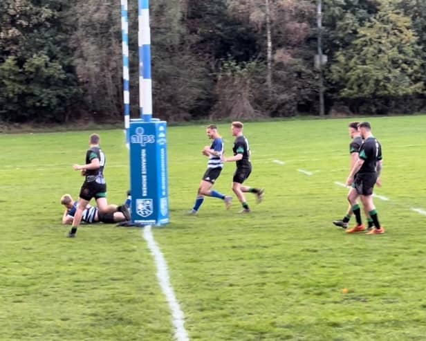 Kyan Johnson adds a try for Mansfield.