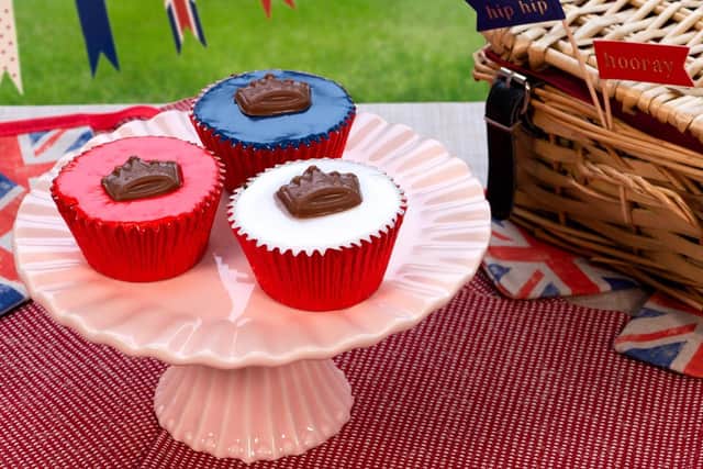 Crown cupcakes are one of the treats being cooked by Birds for the Coronation