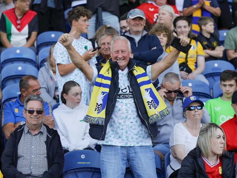 Mansfield Town fans before the draw with Stockport.