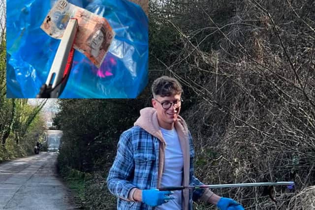Andis has been working with fellow residents to keep Mansfield Woodhouse tidy for over two years. Just this week, he found £10 on a litter pick.