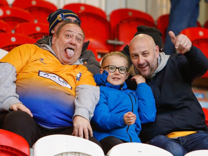 An army of over 3,300 Mansfield Town supporters watched the win at Doncaster. Can you spot a friend here?