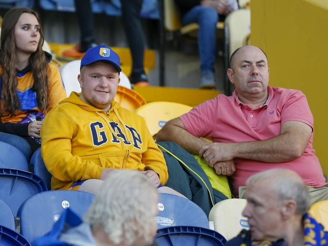 Mansfield Town fans during the Sky Bet League 2 match against Carlisle Utd.