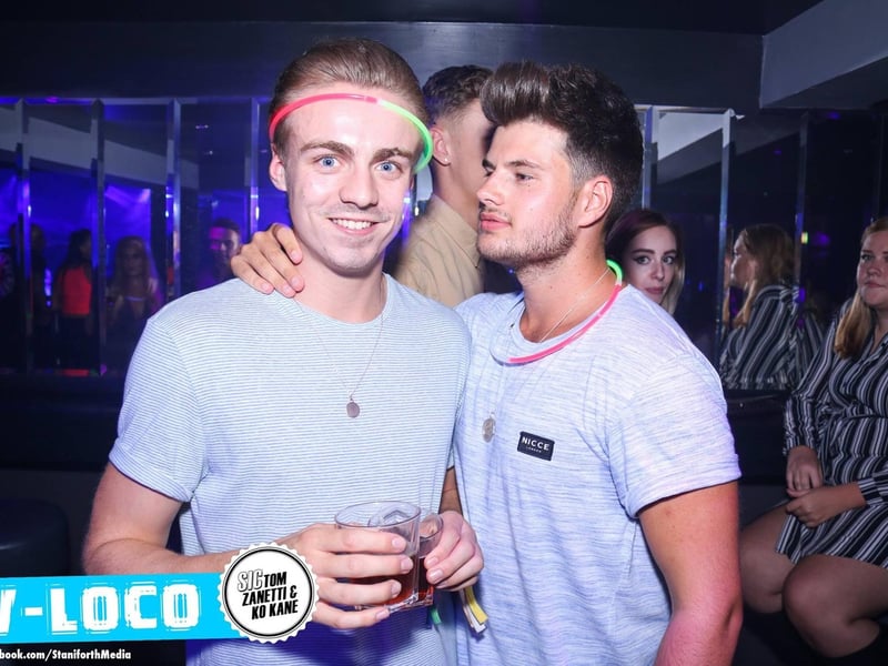Looking good in their glowstick accessories!