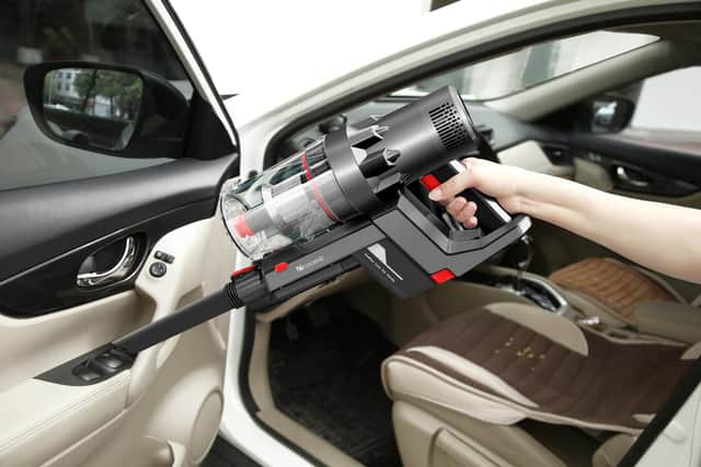 The versatile P11 can get into awkward nooks and crannies in the car. Image: Proscenic
