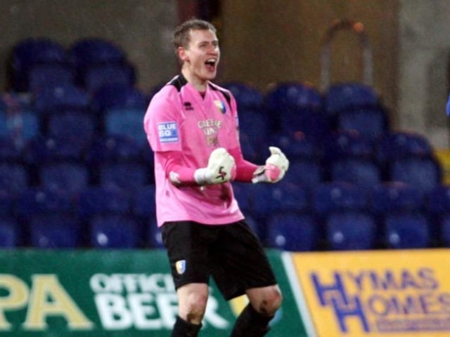 Keeper who spent five years with Stags, playing over 200 games and even scoring a goal. Now an electrician.