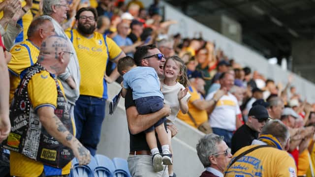 Mansfield Town fans watch the 1-1 draw at Colchester United.