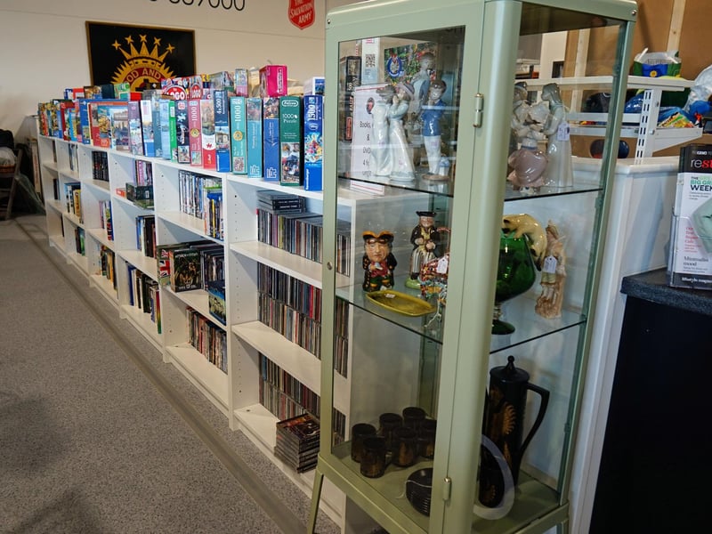 The donation centre welcomes donations of all kinds, including books, DVDs and electrical appliances.