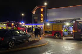 A Mansfield bingo hall has announced it will be open as normal today after a fire in the building yesterday evening. Image: Ashfield Fire Station.