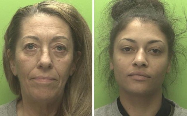 Elisha Faulkner, 30, of Chudleigh Road, Birmingham, was jailed for three years, and her mother Julie Faulkner, 64, of the same address, was imprisoned for two-and-a-half years, after they both admitted to assisting an offender.(Picture: Nottinghamshire Police.)