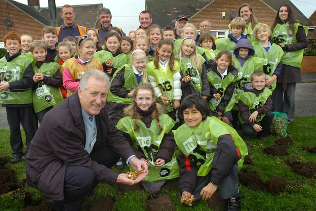 Year 4 pupils from East Herrington Primary school were planting bulbs as part of The Big Tidy Up nine years ago. Were you there?