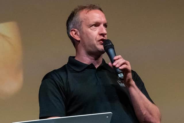 Retired Paralympian Richard Whitehead spoke at the event.