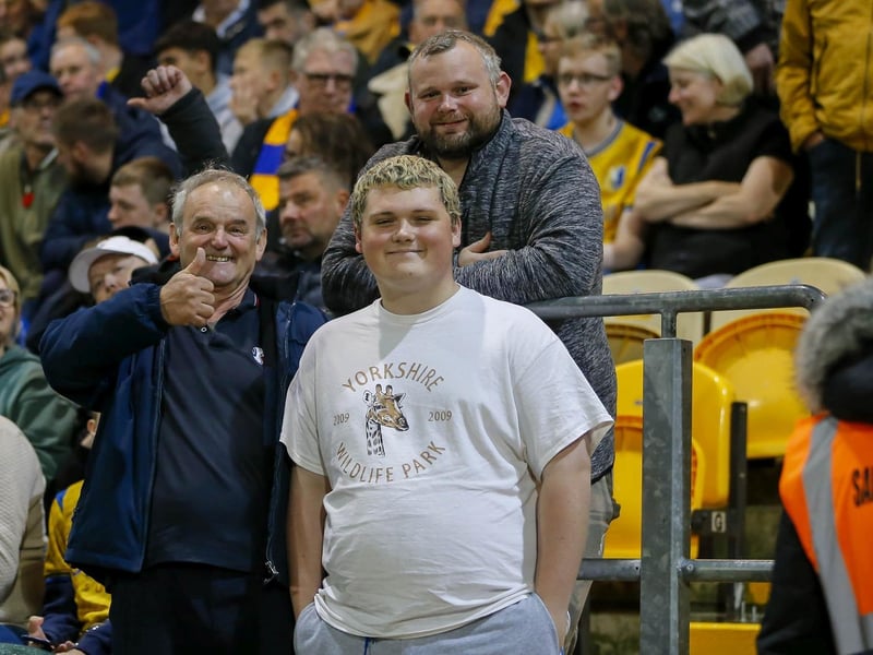 Mansfield Town fans enjoy the EFL Trophy win over Doncaster Rovers.