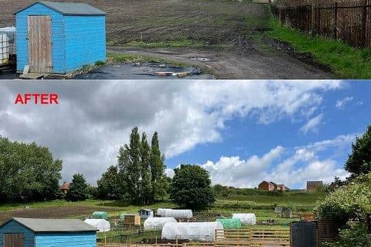 New allotments at Sandy Lane in Mansfield