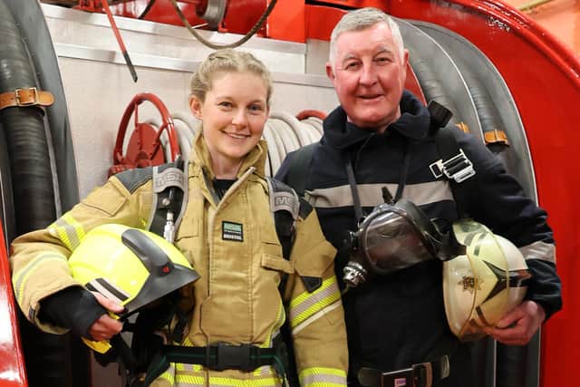 Lou Needham with her dad, Dave