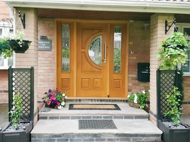 The inviting front entrance to the £960,000 property on Church Lane, Selston.